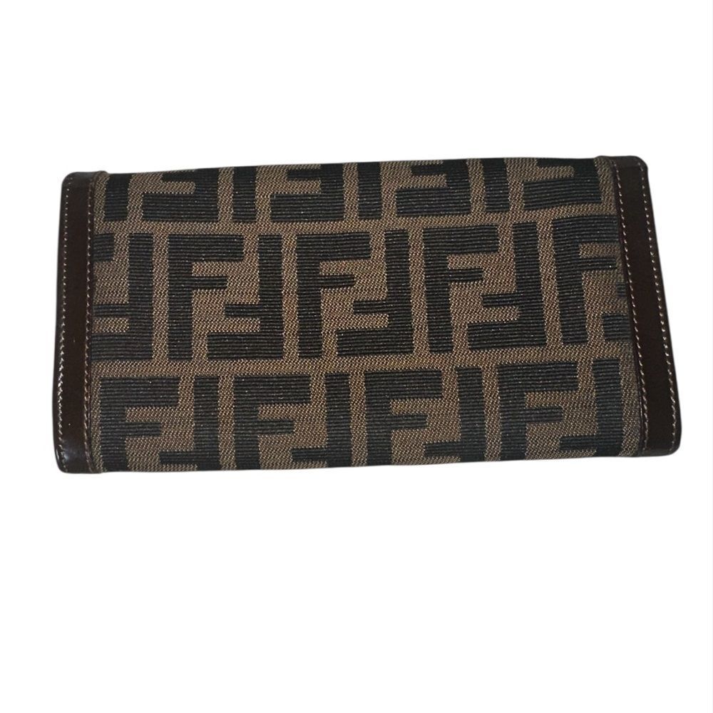 Authentic Fendi Zucca continental Black and Brown Wallet - Picture 11 of 16